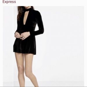 Never worn Express velvet romper.